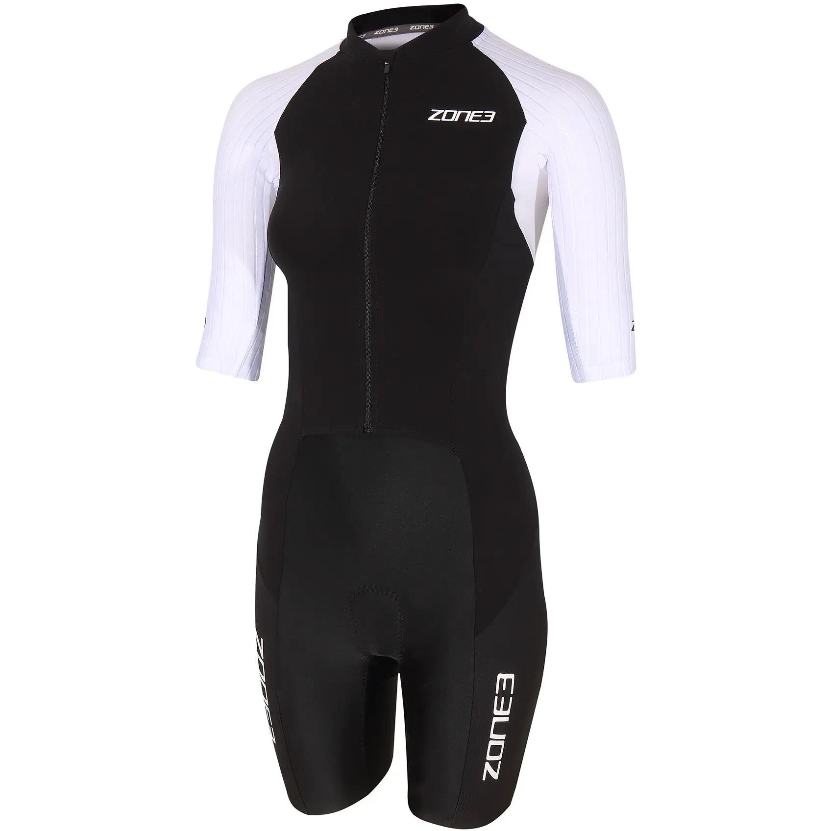 Mono de triatlón para mujer de manga corta con cremallera completa Zone3 Lava 2/7