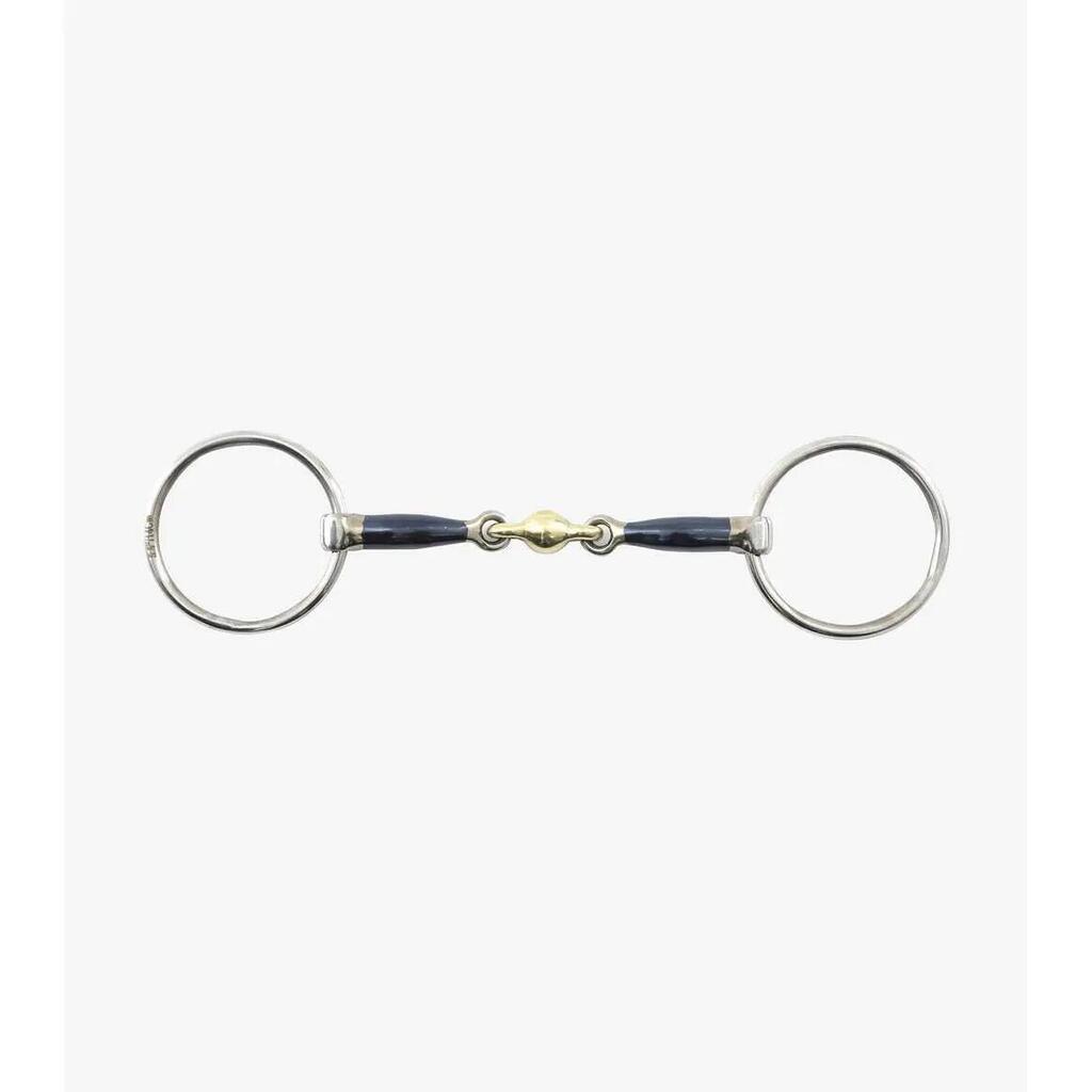 2 ring blue iron bit with alloy rhombus for horses Premier Equine Sweet Iron