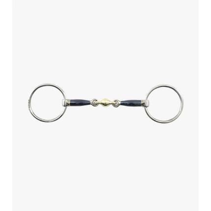 Mors 2 anneaux en fer bleu avec losange en alliage pour cheval Premier Equine S