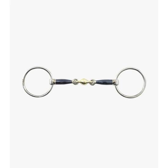 Mors 2 anneaux en fer bleu avec losange en alliage pour cheval Premier Equine S
