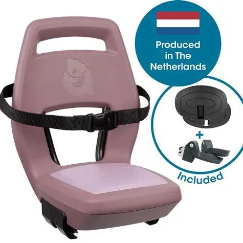 Qibbel 6+ Junior rear bike seat Plum Rose for 6–10 years, max 35 kg
