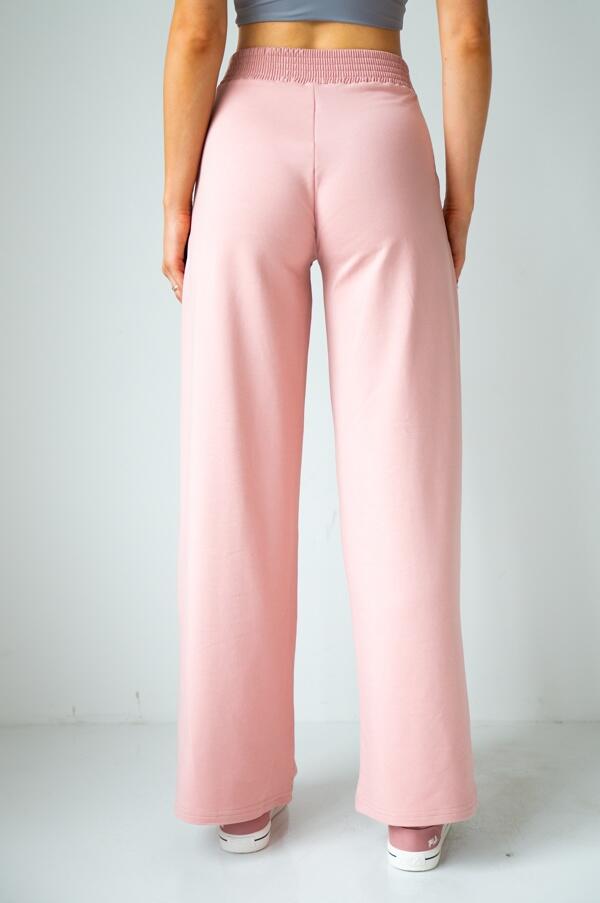 Spodnie dresowe damskie szerokie 2skin  I love  pilates pink 2/7