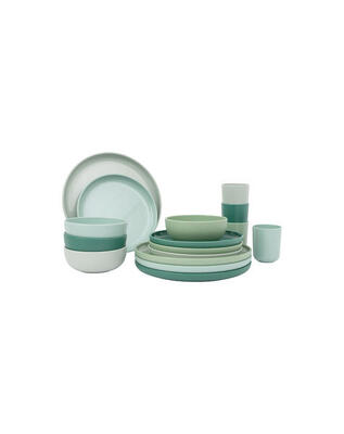 Servies - dune - rpet - groen - 16-delig