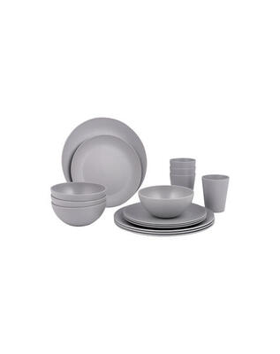 Servies renew rpet grijs 16 stuks