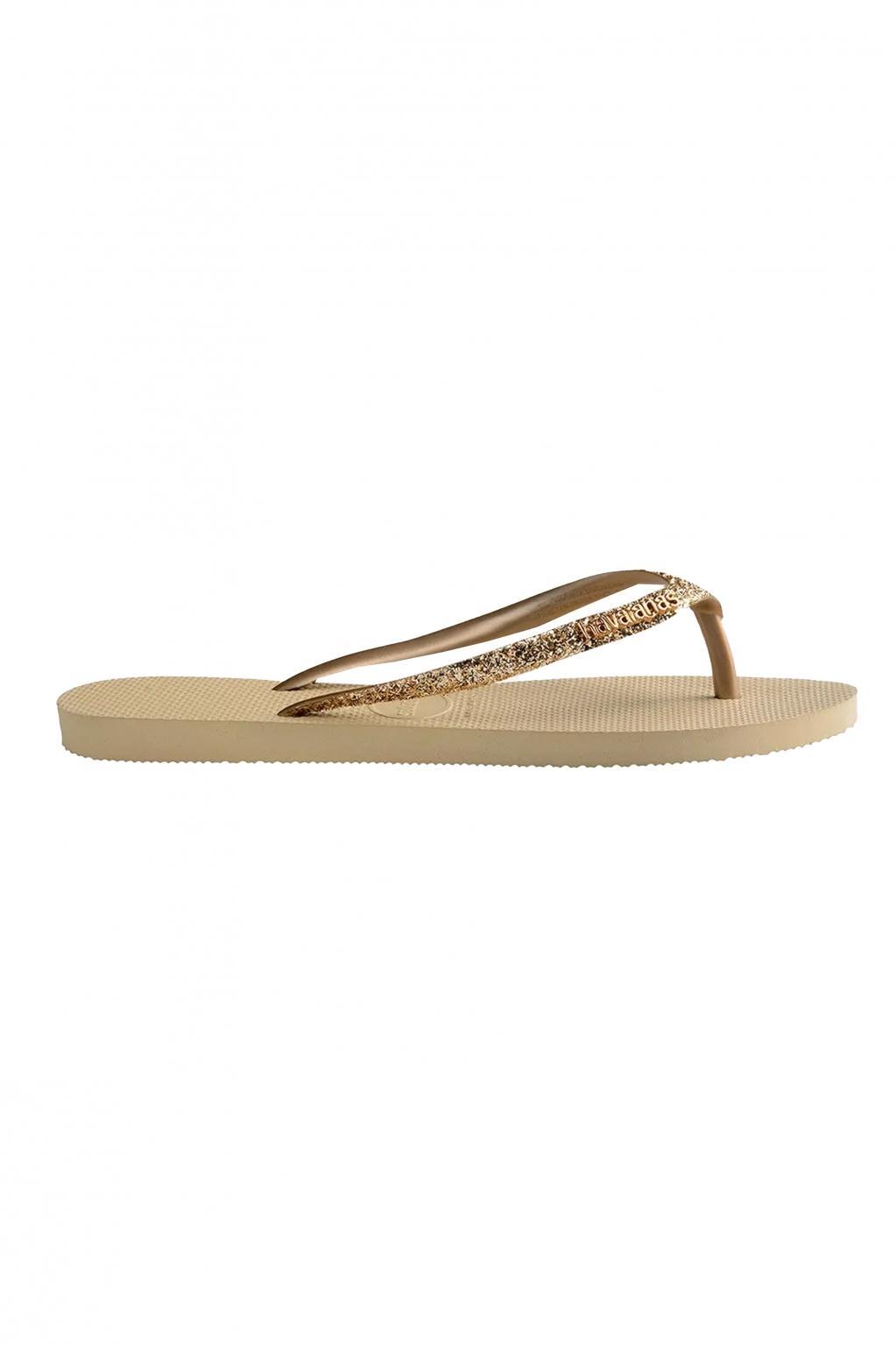Chinelos Havaianas Modelo Slim Glitter Ii Cor Castanho 5/7