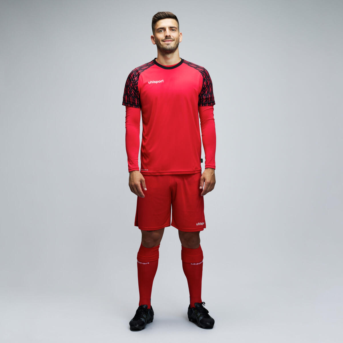 Kinderset met lange mouwen, shorts, baselayer en keeperssokken Uhlsport Reaction 3/7