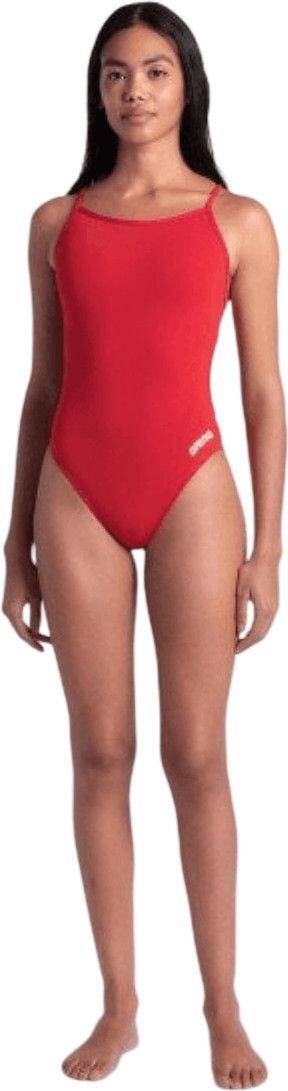 Maillot de Bain Arena Team Dos Lace Uni Rouge Femme 4/7