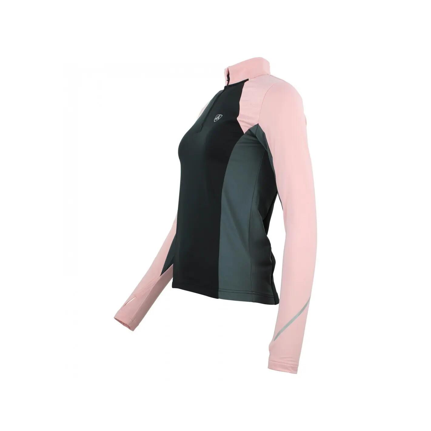 T-shirt 1ere peau avec zip femme Peak Mountain 3/4