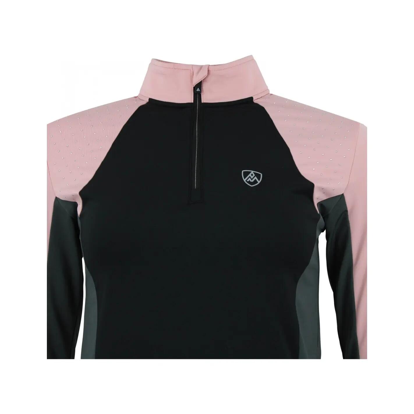 T-shirt 1ere peau avec zip femme Peak Mountain 4/4