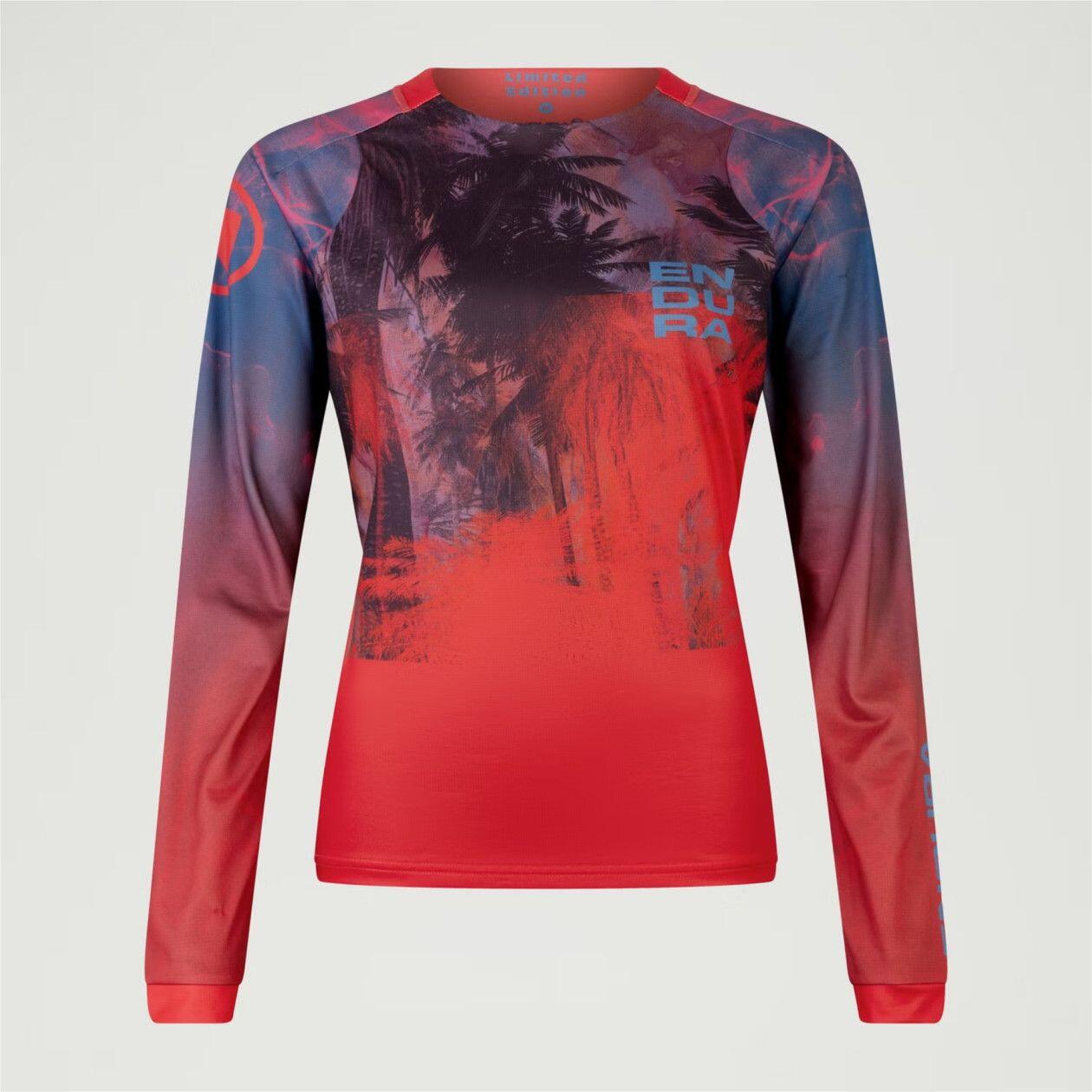 Endura Damen Langarmtrikot Tropical LTD Rot 3/7