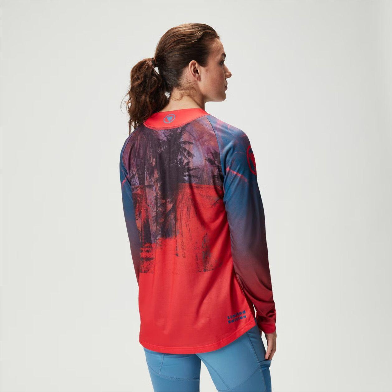 Endura Damen Langarmtrikot Tropical LTD Rot 2/7