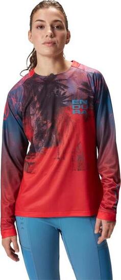Maglia Endura Tropical LTD da donna a manica lunga rossa