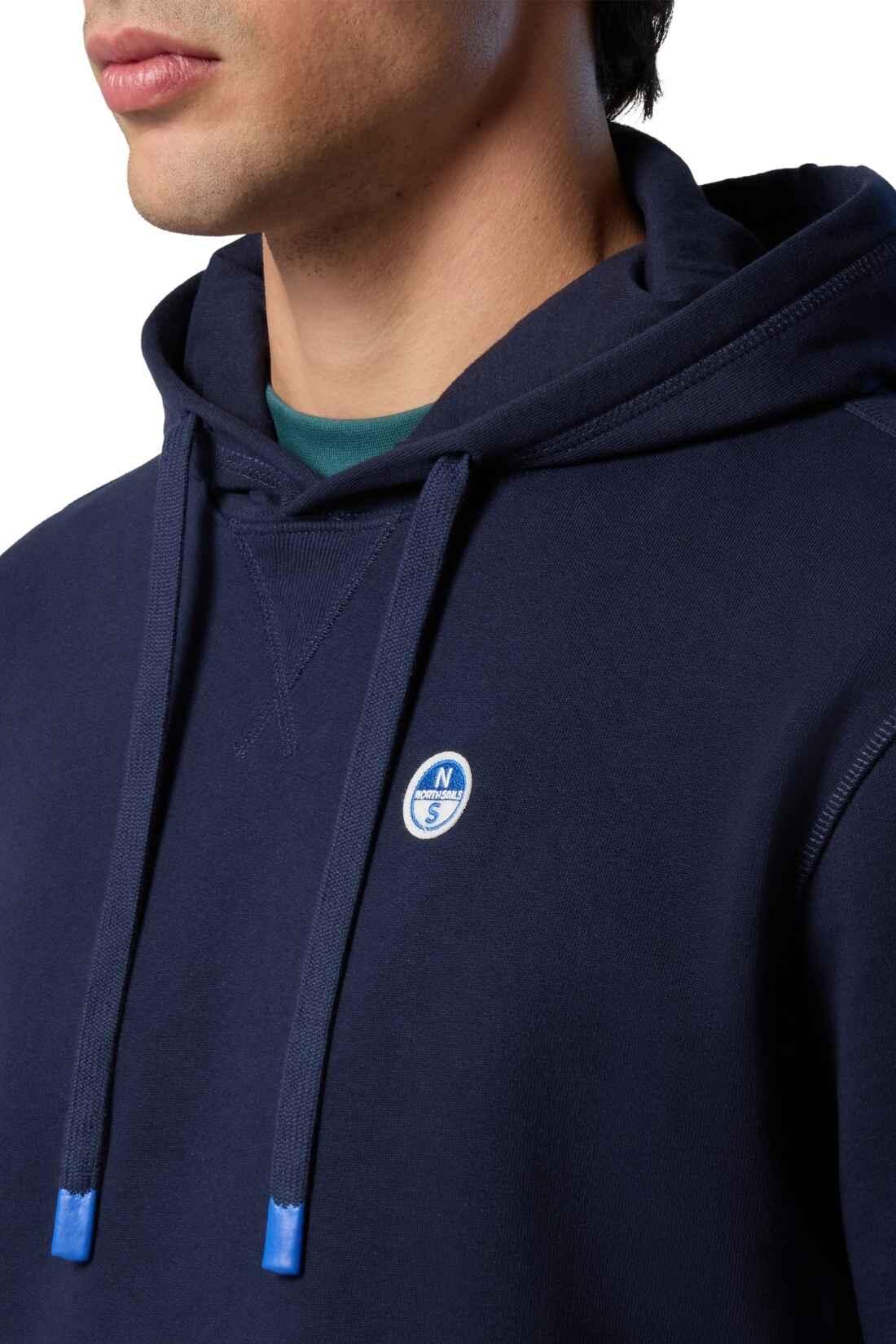Felpa uomo con cappuccio e logo 1/3