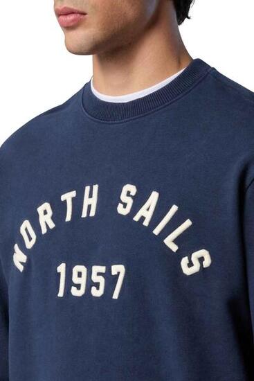 Herren - sweatshirt - relaxed, besticktes logo - dunkelblau