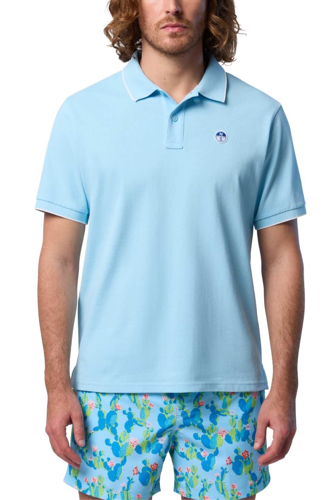 Polo uomo con collo parlato 3/4