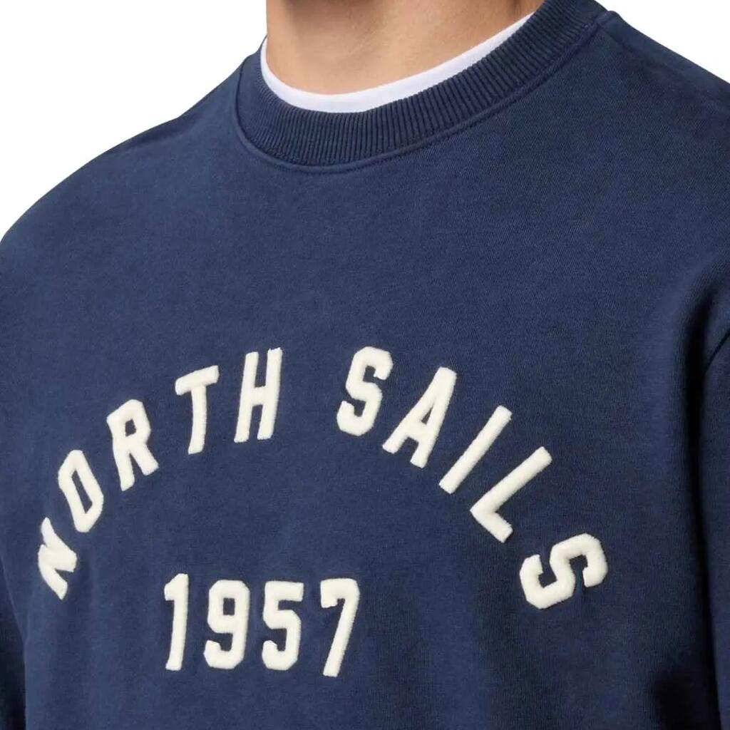 NORTH SAILS - Felpa uomo con logo ricamato  - Taglia L