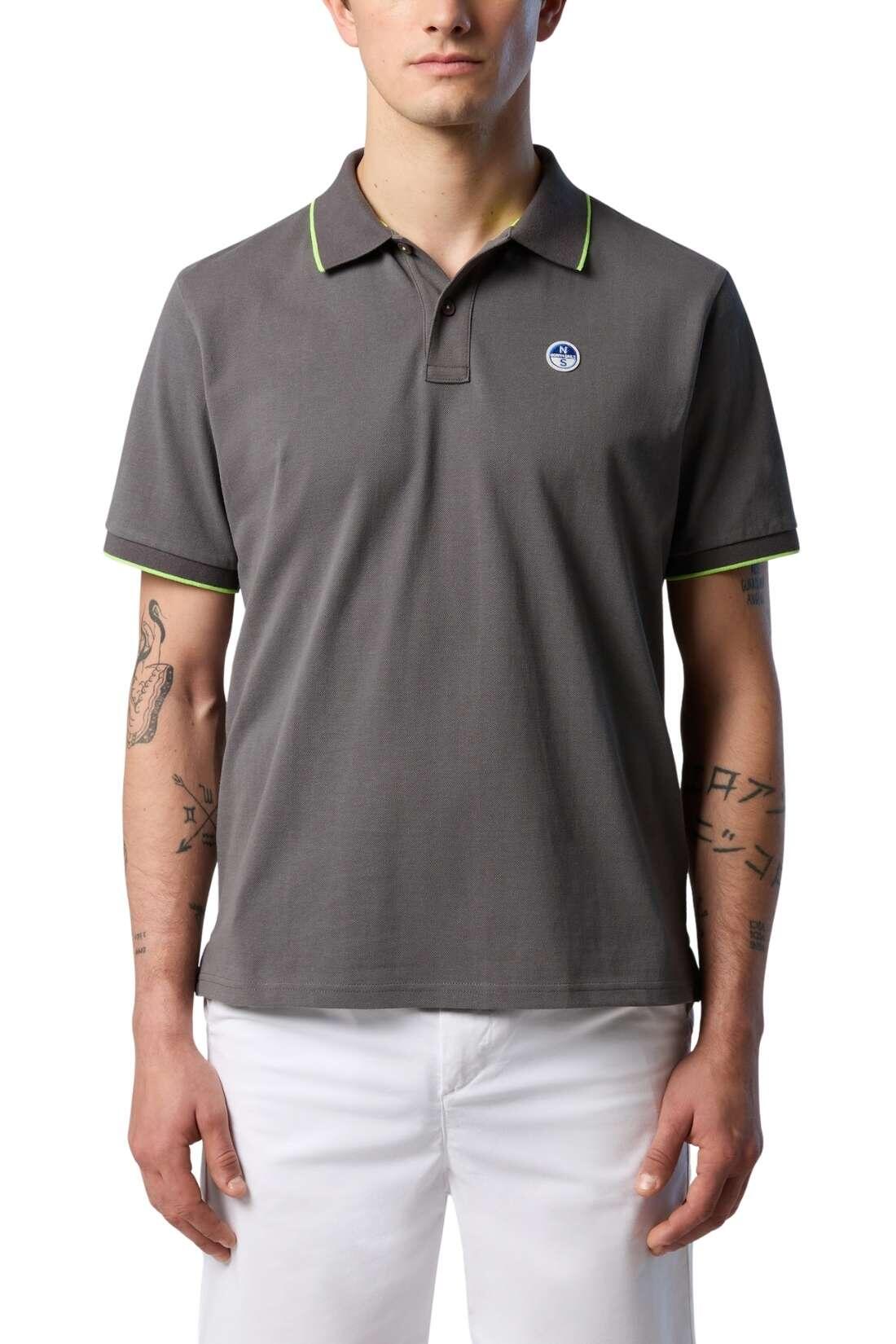 Polo uomo con collo parlato 3/4