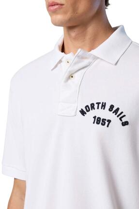 Polo manches courtes en coton - coupe regular - blanc