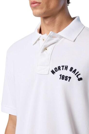 Polo manches courtes en coton - coupe regular - blanc