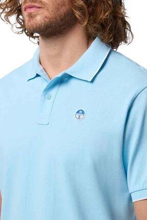 Polo - sportswear - Homme - Coupe regular, manches courtes, 100% coton - Blanc.
