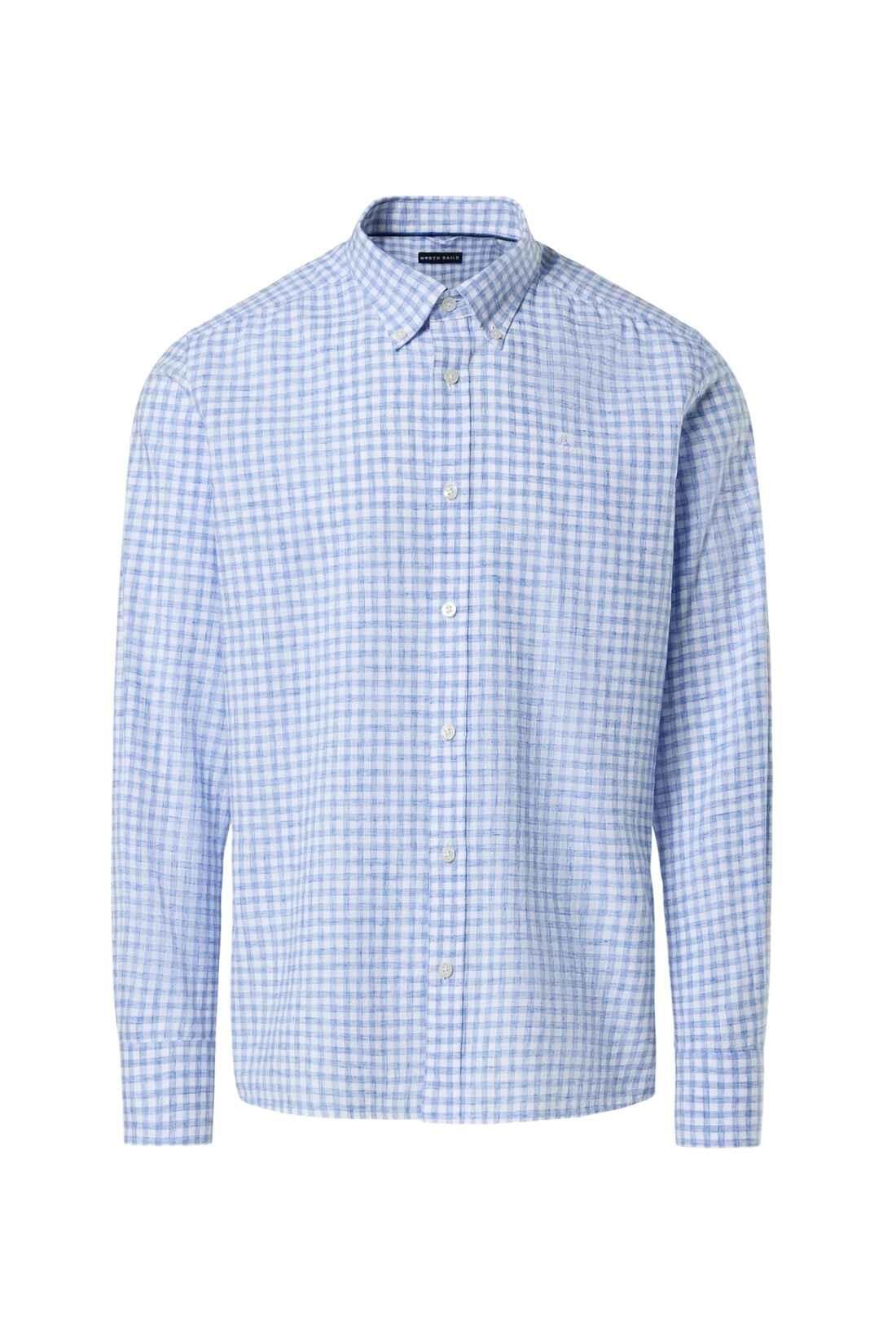 Camicia di lino uomo a righe 2/4