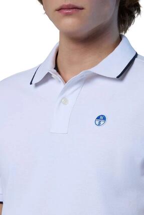 Polo - sportswear - Homme - Coupe regular, manches courtes, 100% coton - Blanc.
