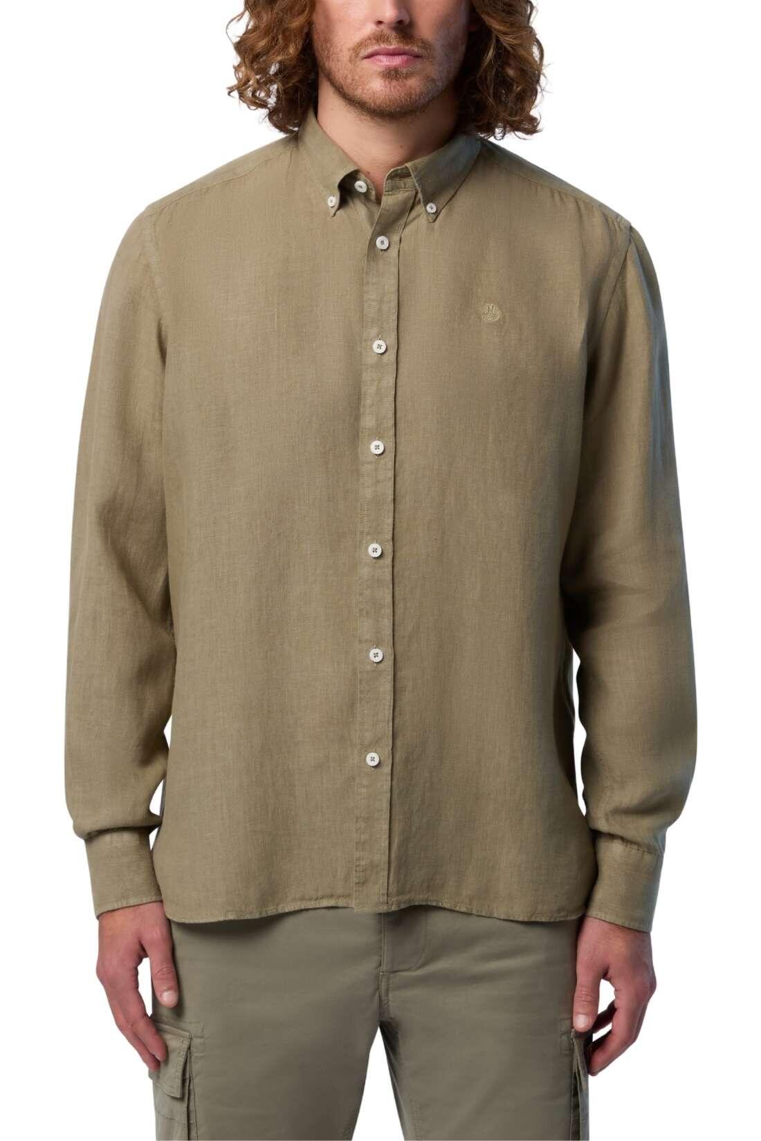 Camicia di lino uomo button-down 2/3