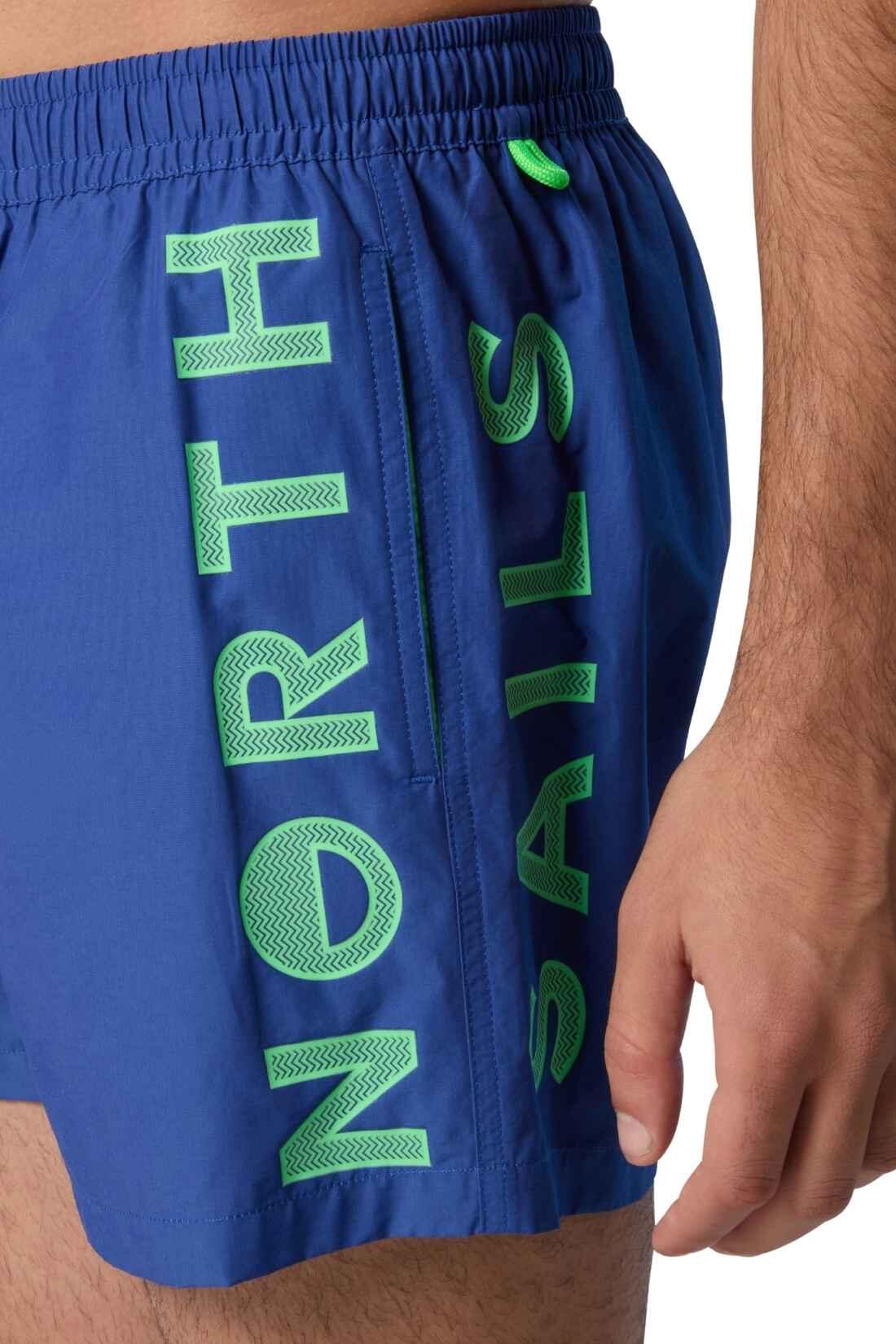 Shorts mare uomo con logo lineare 2/4
