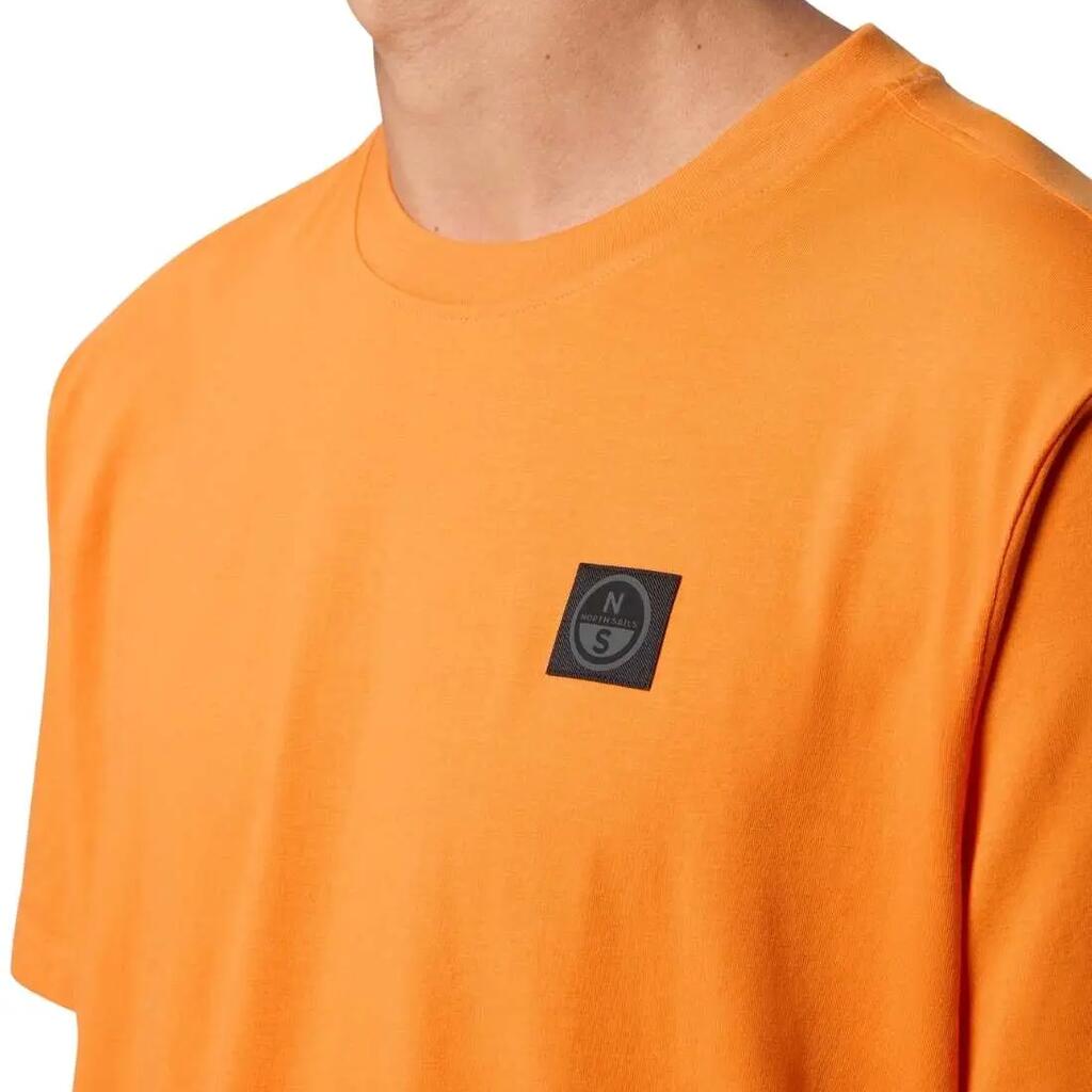 North Sails men's cotton T-shirt relaxed fit orange