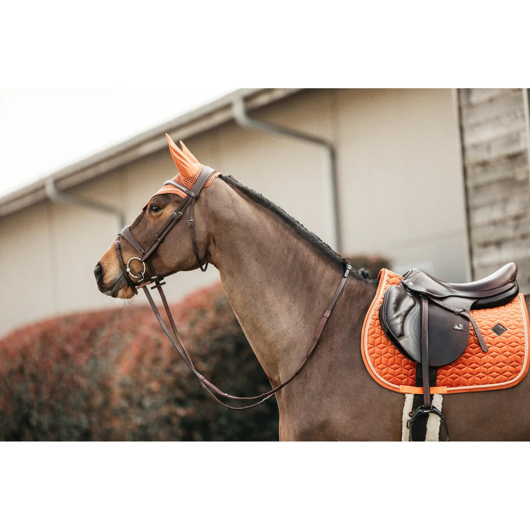Tapis de selle velours orange pony 4/7