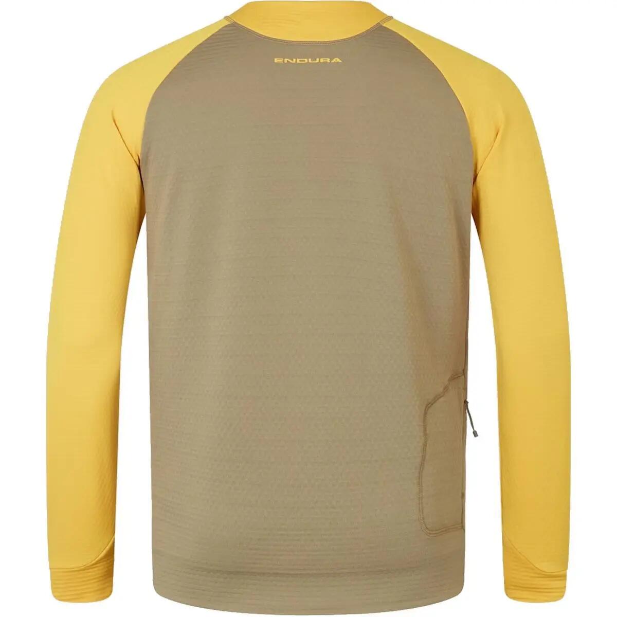 Maillot Manches Longues Polaire Endura SingleTrack Vert/Jaune 2/4
