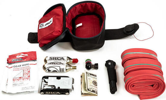 SILCA zadeltas Mattone Grande zwart/rood 1.2 l