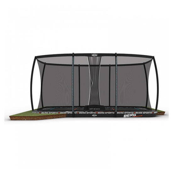 Trampoline Ultim Pro Bouncer FlatGround 500 + Filet Séc. XL