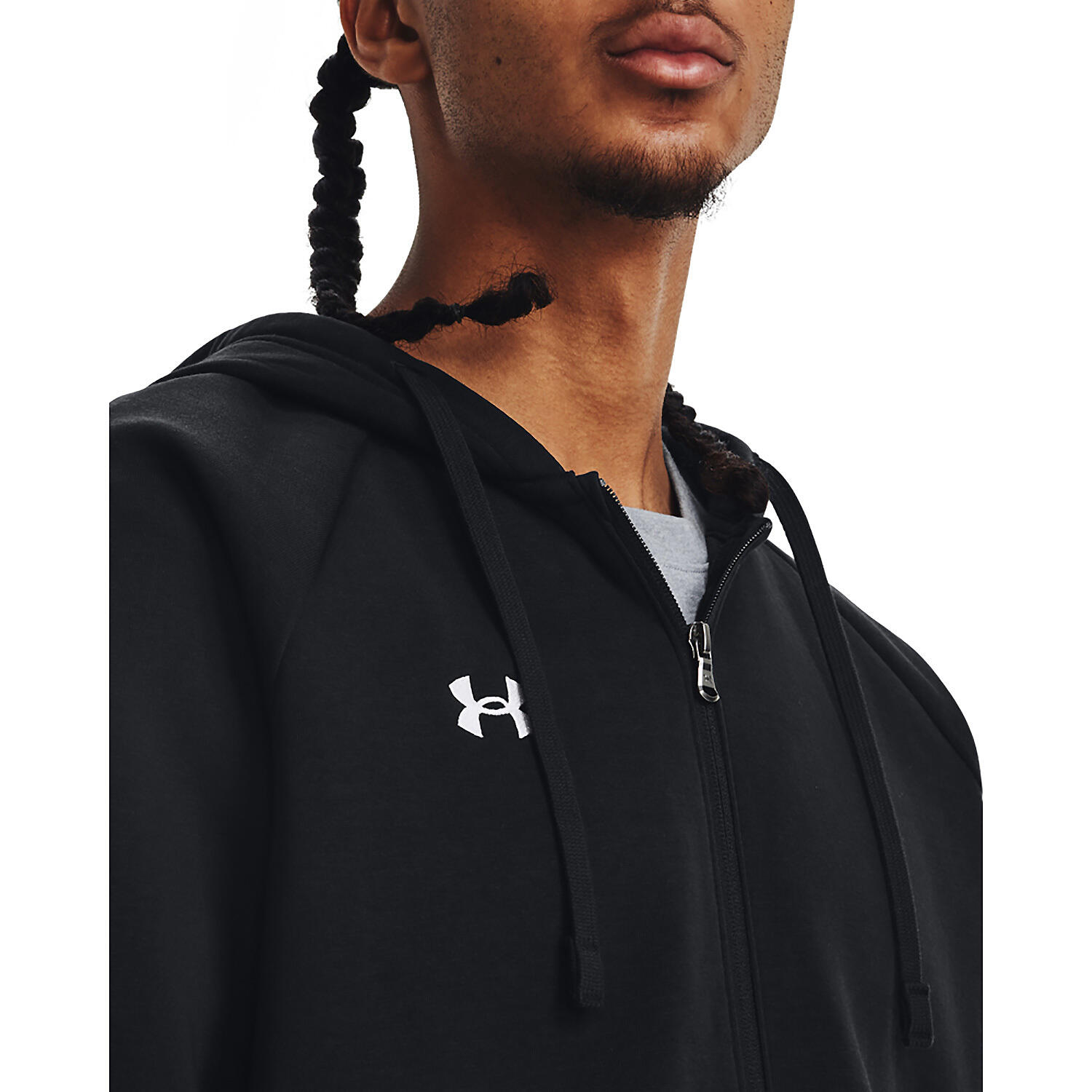 Kap Under Armour UA Rival Fleece FZ, Zwart, Mannen 5/6