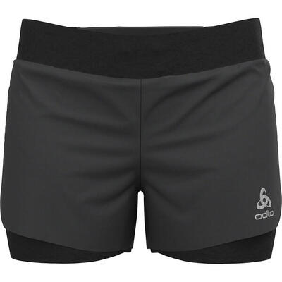 Odlo zeroweight 3in 2-in-1 shorts zwart dames