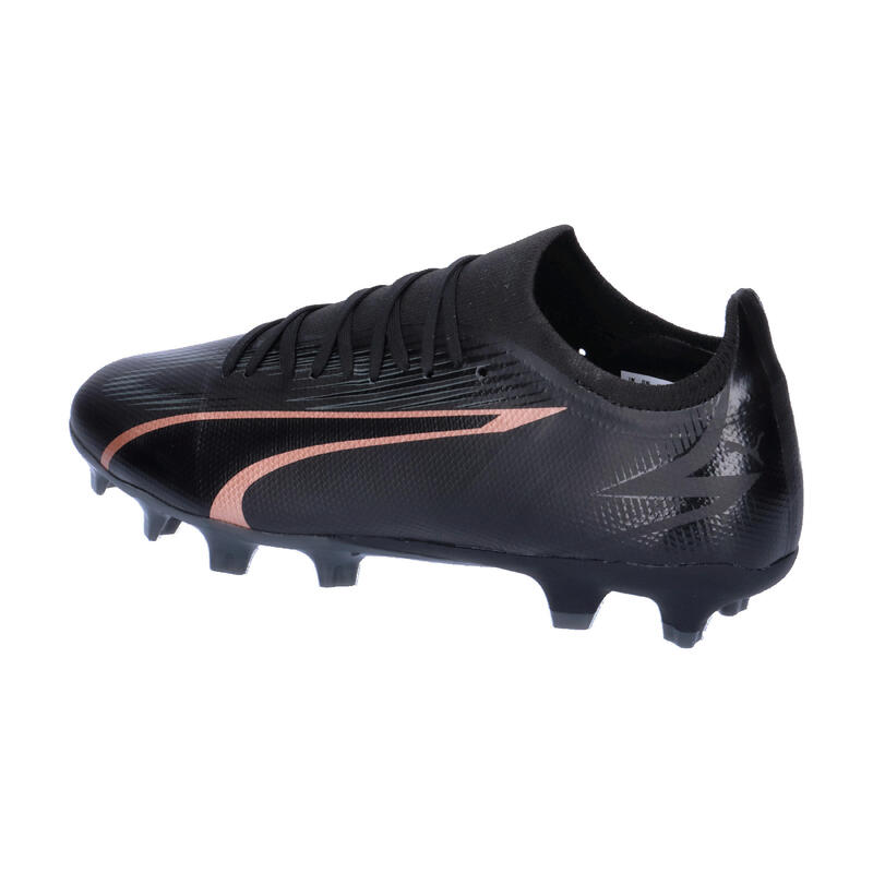 Ghete de fotbal ULTRA MATCH FG/AG pentru adulți PUMA Black Copper Rose Metallic
