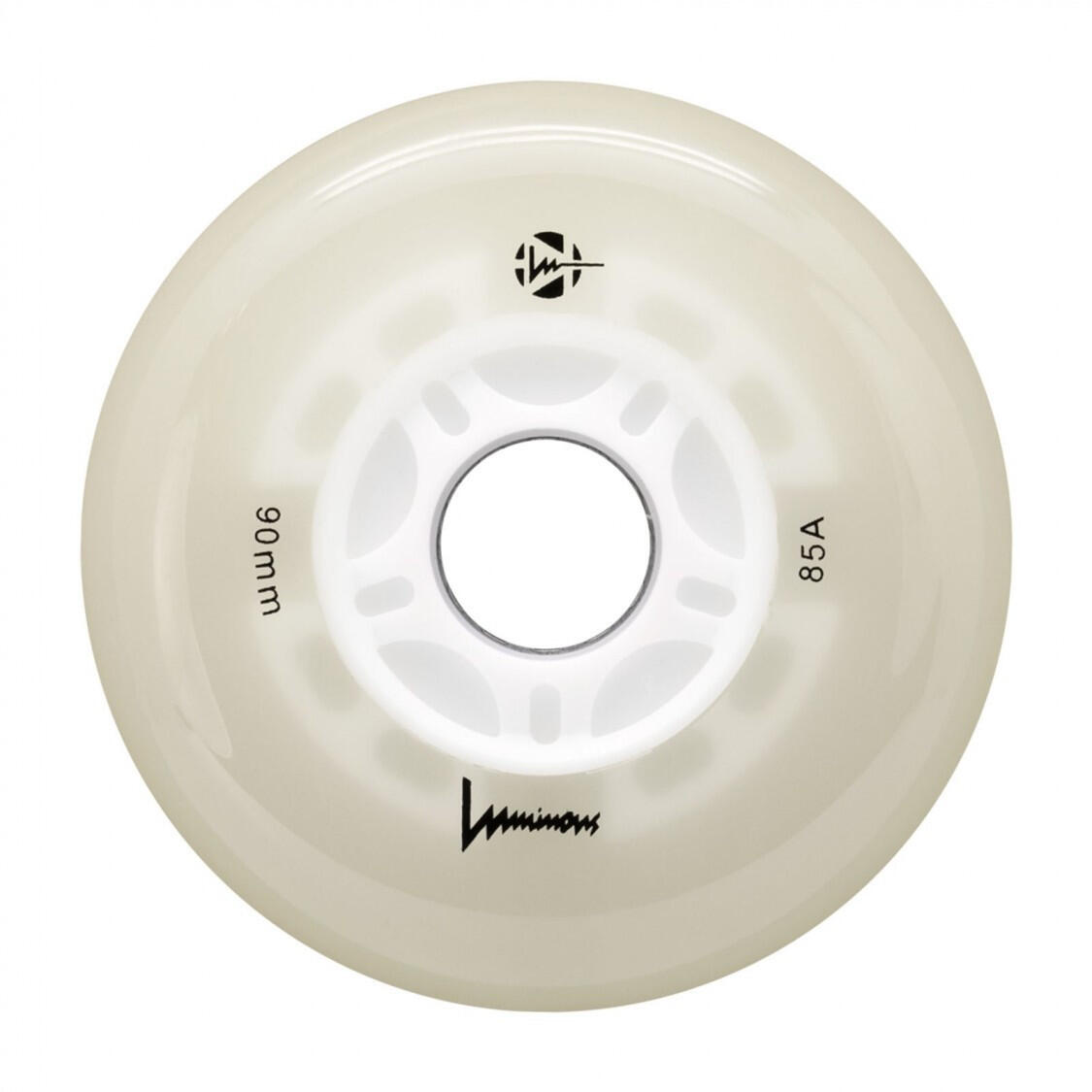 Kółka świecące do rolek LUMINOUS 80mm/85A White Glow 4 sztuki 3/6