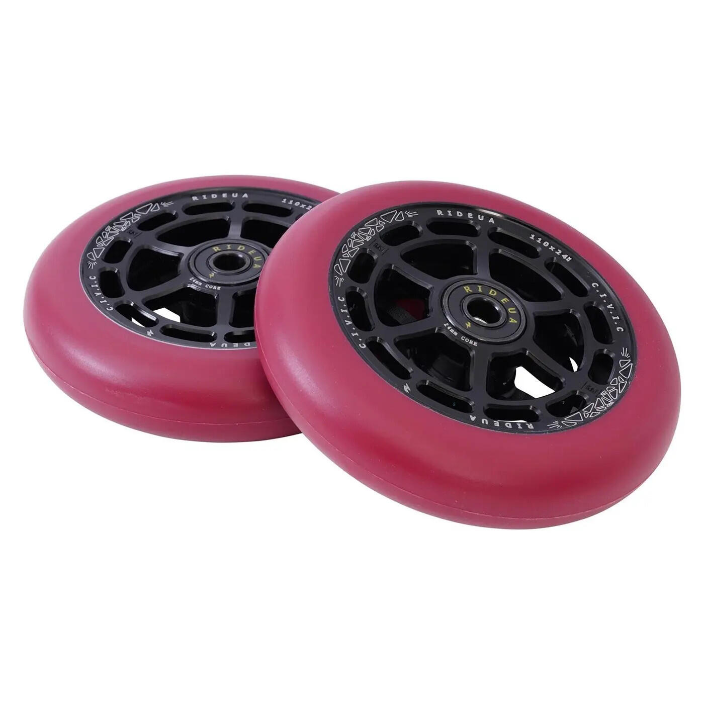 URBANARTT Roue Civic 110x24mm Noir Rouge Automne [x2] 5/6