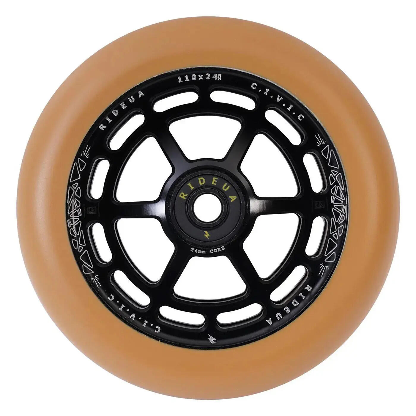 URBANARTT Roue Civic 110x24mm Noir Gomme [x2] 3/6