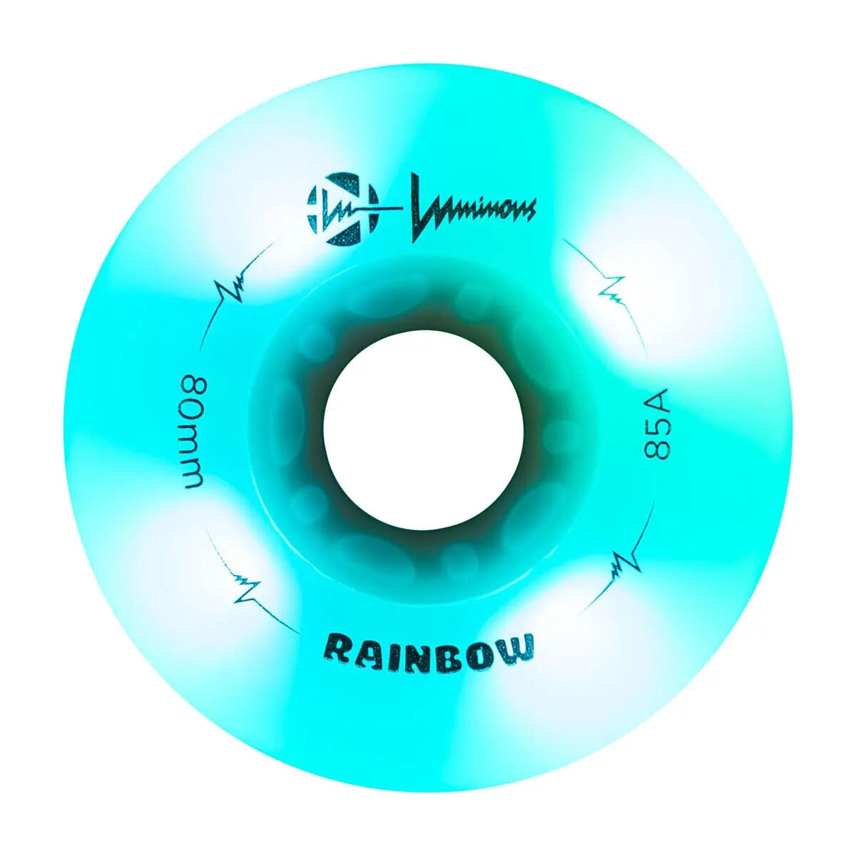 LUMINOUS Roue Inline 85A Arc en ciel Blanc [x4] 5/6