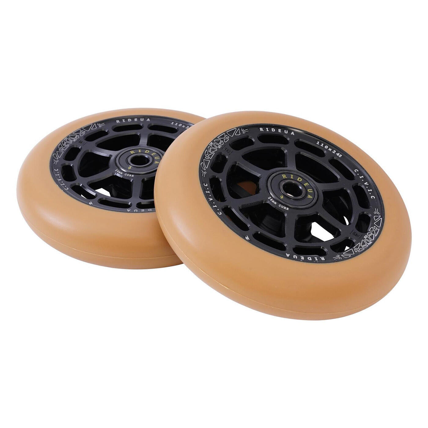 URBANARTT Roue Civic 110x24mm Noir Gomme [x2] 5/6