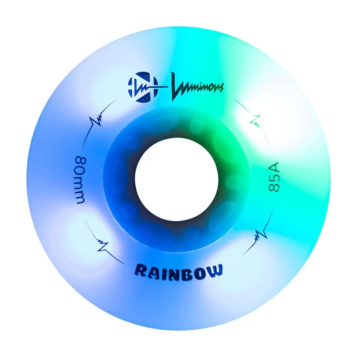 LUMINOUS Roue Inline 85A Arc en ciel Blanc [x4] 4/6