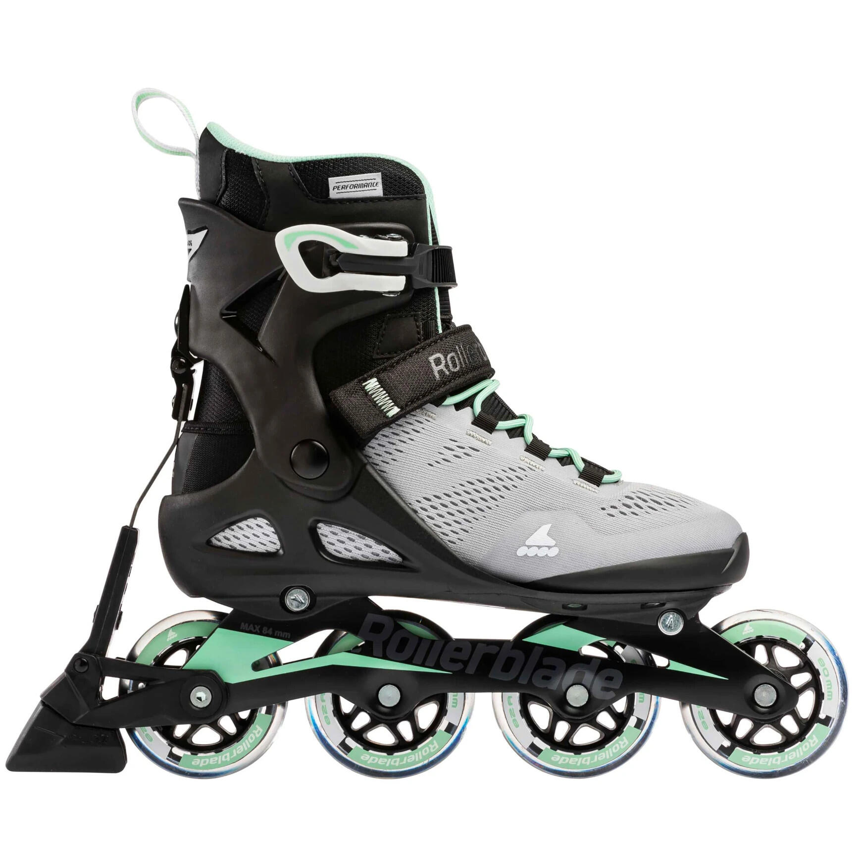 ROLLERBLADE MACROBLADE 80 ABT W, GRIS GLACIER/MENTHE, 38.5 5/6
