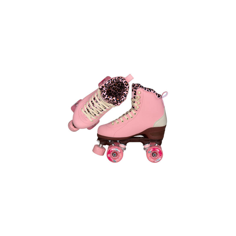 Powerslide Miyu Patine cu role roz leopard