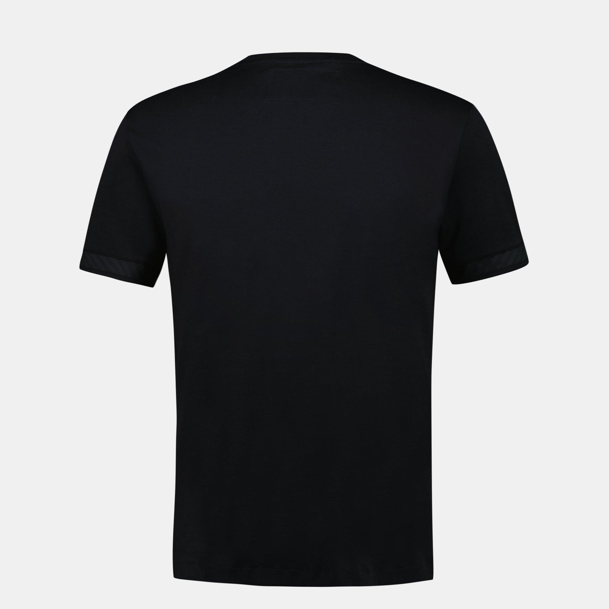 T-Shirt Uomo Le Coq Sportif N°1 D'oro Nero 3/5