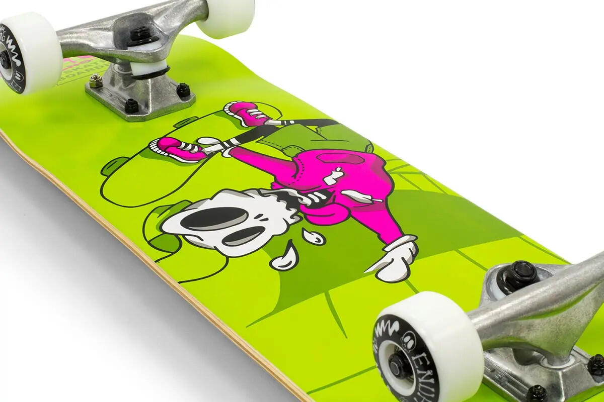 Skateboard Enuff Skully 7.25 "x29.5" Grün / Weiß 4/6