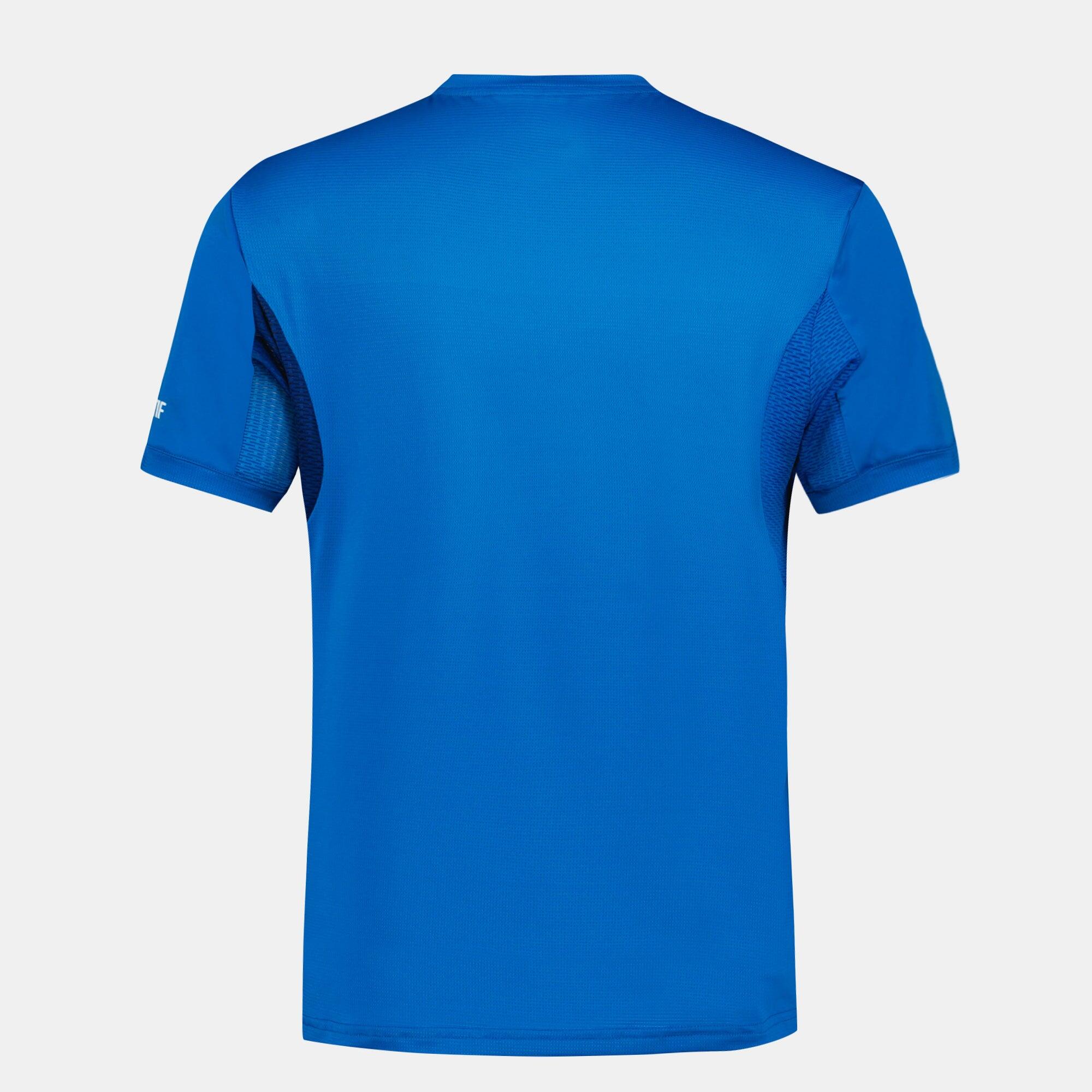 Camiseta de Tenis Le Coq Sportif Tennis Pro Azul para Hombre 3/5
