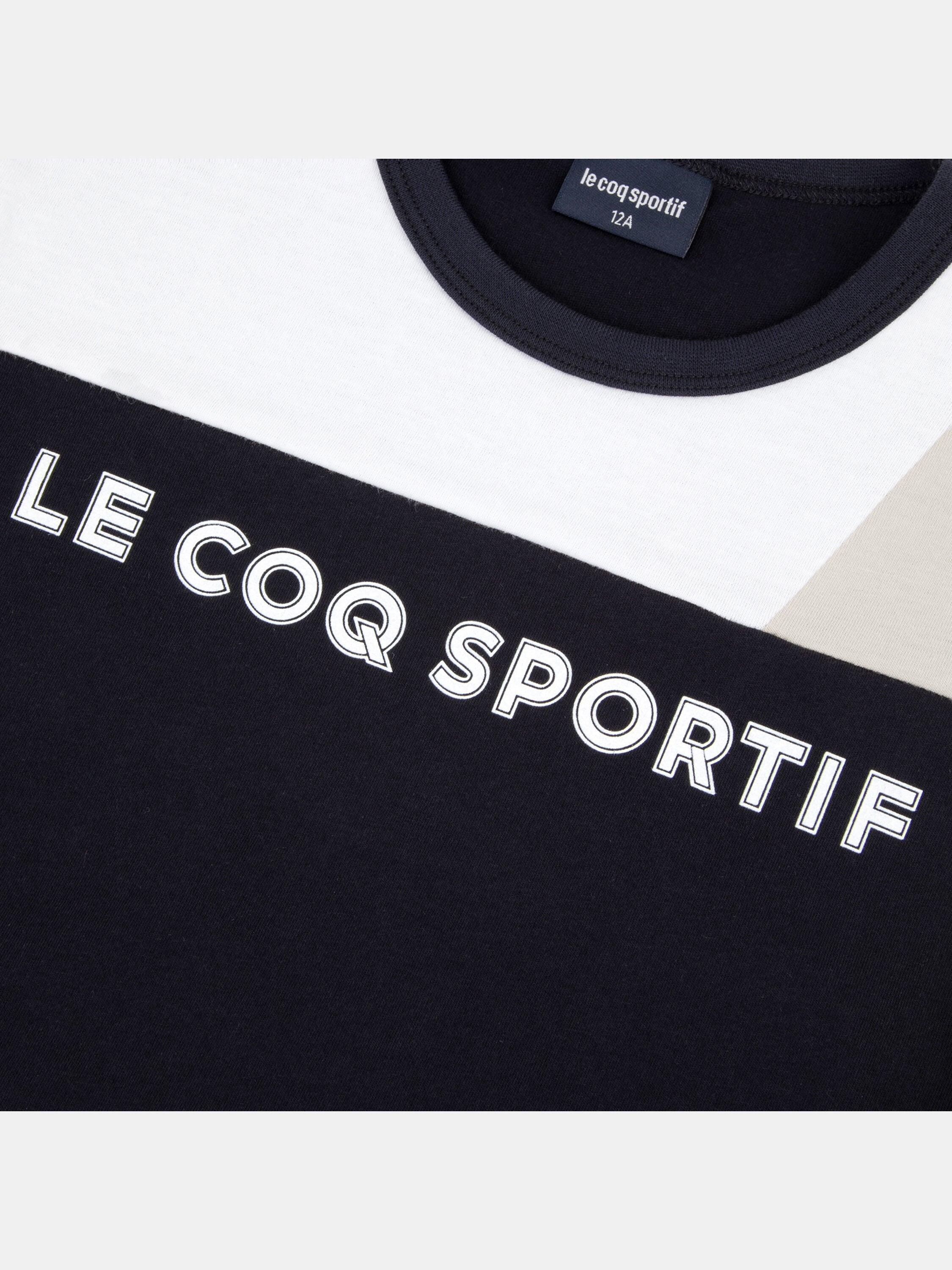 T-Shirt Blanc/Noir Garçon Le Coq Sportif  Graphique 3/3