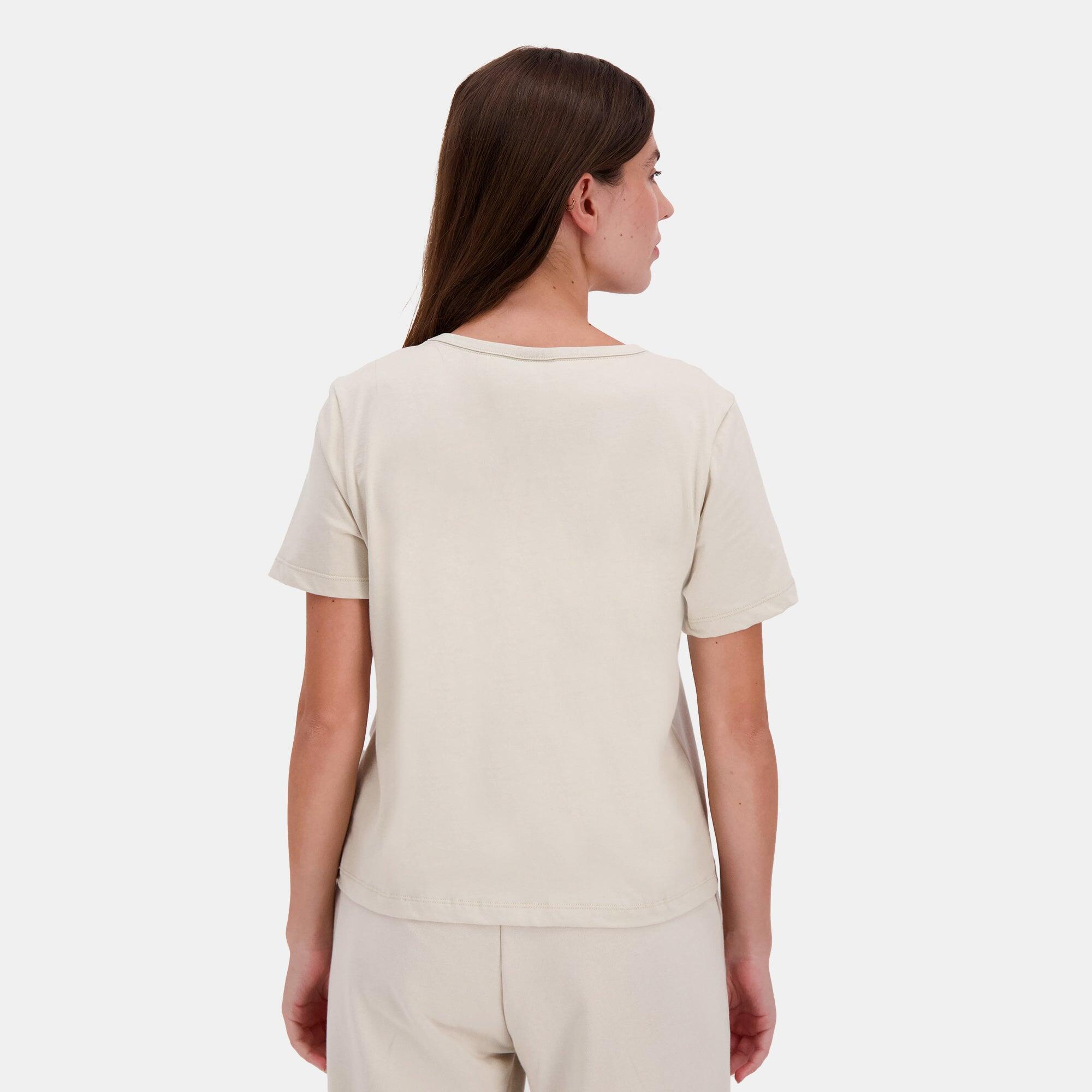 Camiseta Beige de Mujer Le Coq Sportif Contemporánea 4/5