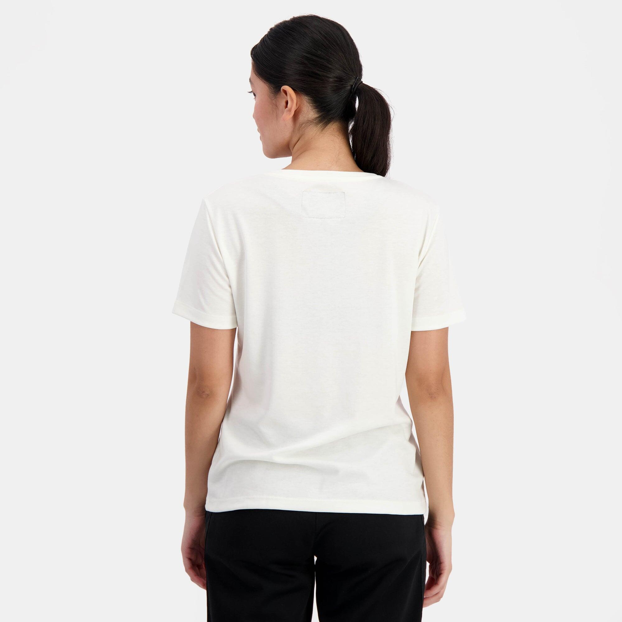 T-Shirt Crème Femme Le Coq Sportif Coq Marshmallow 4/5